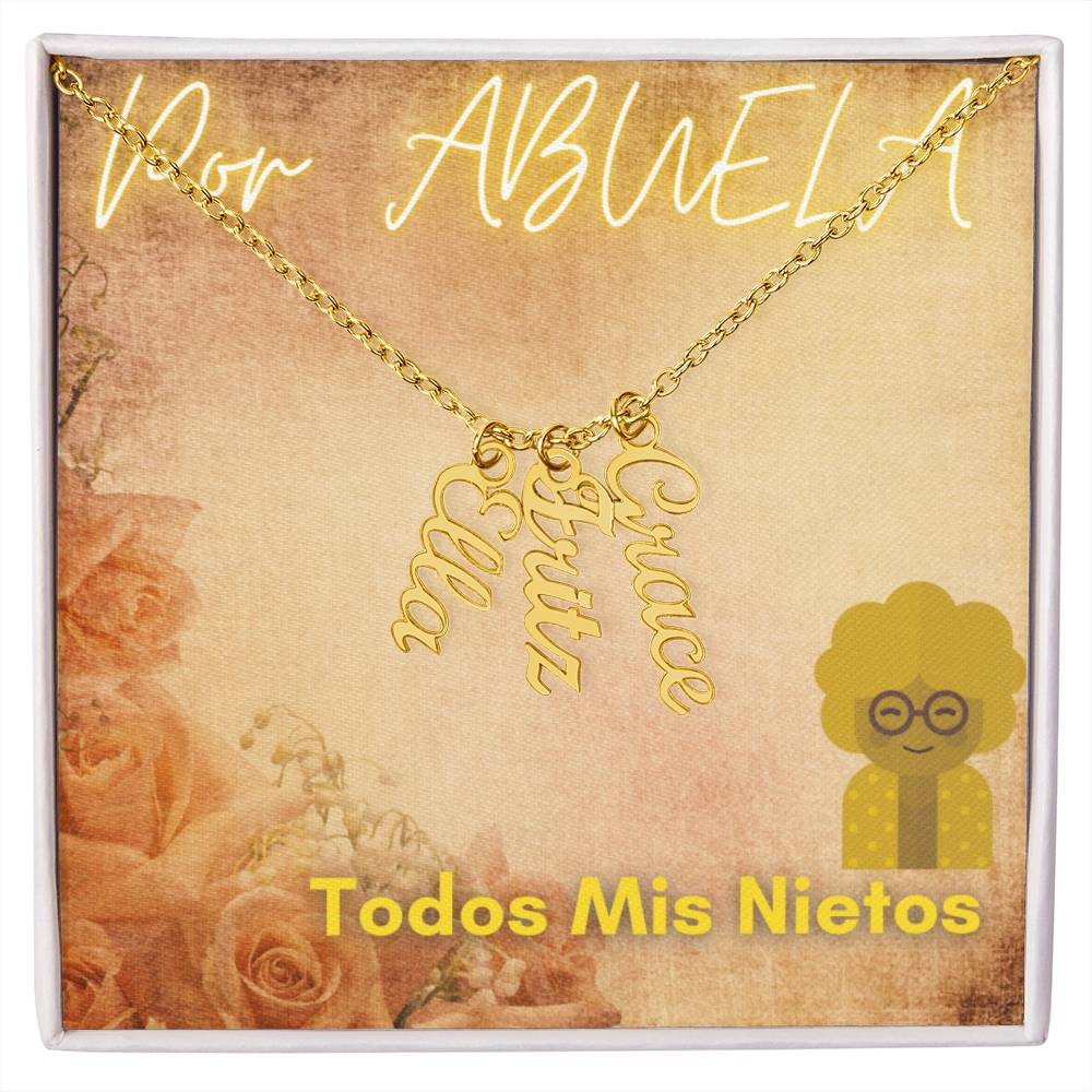 Personalizado de Nombres Verticales TODOS MIS NIETOS